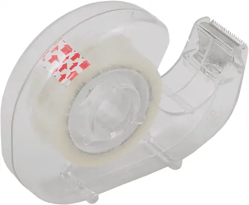 Скотч канцелярський Buromax у диспенсері 18мм х 20м прозорий 38 мкм (BM.7161-01)