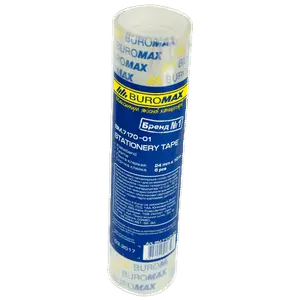 Скотч канцелярський Buromax 24мм х 10м прозорий 38 мкм (BM.7170-01)