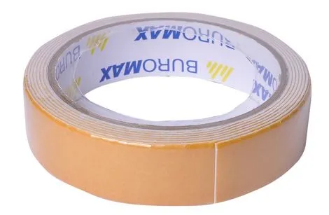 Скотч двосторонній Buromax на пінній основі 24мм х 2м білий 80 мкм (BM.7514)