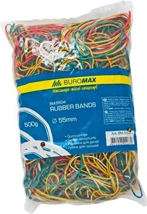 Гумки для грошей Buromax JOBMAX 500 г асорті d 55 мм (BM.5504)