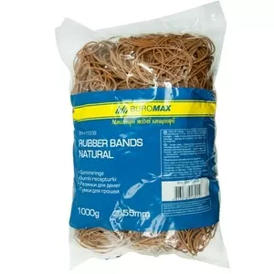 Гумки для грошей Buromax NATURAL 1000 г однотонна d 55 мм (BM.5509)