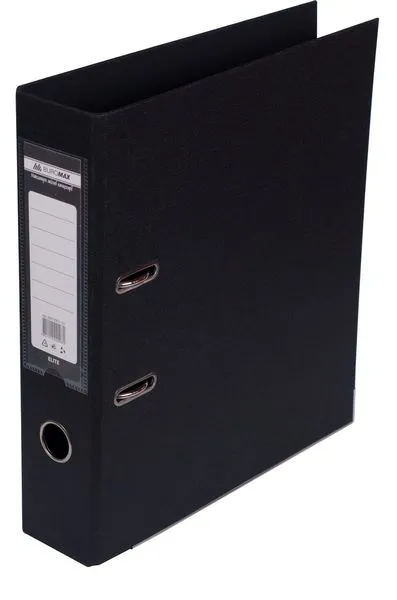 Папка-реєстратор Buromax ELITE чорна A4 70 мм двостороння PP (BM.3001-01c)