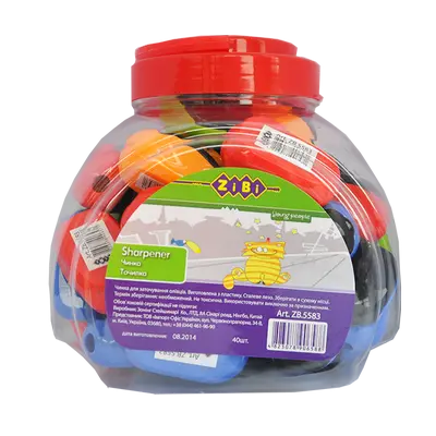 Чинка ZiBi Комп'ютерна мишка з контейнером на 1 отвір ручна колір асорті (ZB.5583)