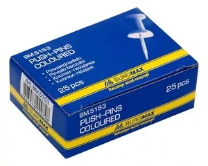 Кнопки-гвіздики Buromax кольорові d 10х12х10 мм в упаковці 25 шт (BM.5153)