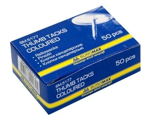 Кнопки Buromax кольорові d 10х8 мм в упаковці 50 шт (BM.5177)