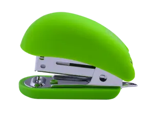 Степлер пластиковий RUBBER TOUCH Міні до 15арк., (скоби №24; 26), св-зелений