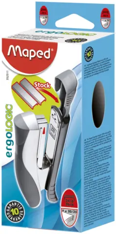 Степлер пластиковий Maped ERGOLOGIC № 24/6 - 26/6 до 25 арк. асорті (MP.352513)