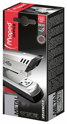 Степлер металвий Maped ESSENTIALS METAL № 24/6 - 26/6 до 25 арк. сріблястий (MP.354510)