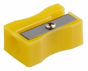 Чинка Buromax без контейнеру на 1 отвір ручна колір асорті (BM.4701)