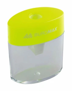 Чинка Buromax з контейнером на 1 отвір ручна колір асорті (BM.4752)