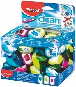 Чинка Maped CLEAN з контейнером на 1 отвір ручна колір асорті (MP.030111)