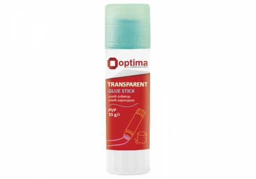 Клей-олівець Optima Transparent 10 г PVP прозорий (O45229)
