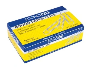 Скріпки ECONOMIX 50 мм прямі нікельовані 100 шт. (E41010)