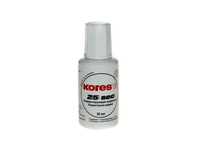 Коректор з пензликом Kores 25 секунд 25 мл. (K66817)