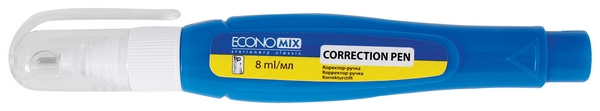 Коректор-ручка ECONOMIX з металевим наконечником 8 мл. (E41314)