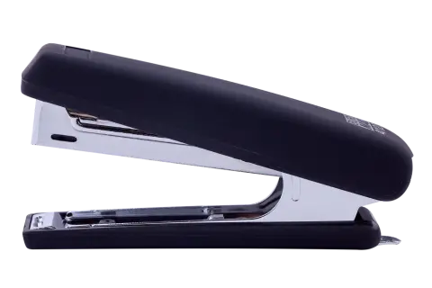 Степлер пластиковий Buromax RUBBER TOUCH № 10 до 12 арк. чорний (BM.4128-01)