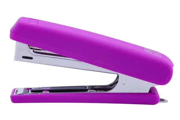 Степлер пластиковий Buromax RUBBER TOUCH № 10 до 12 арк. фіолетовий (BM.4128-07)