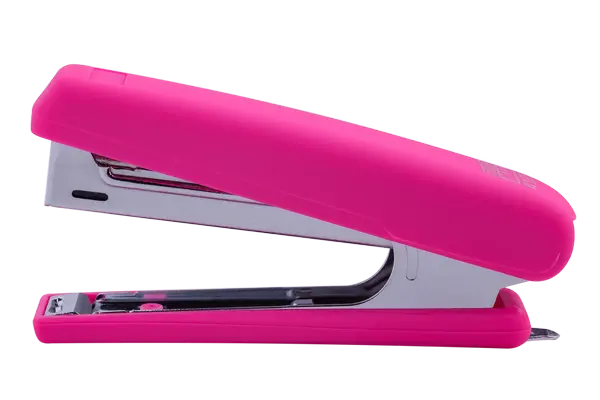 Степлер пластиковий Buromax RUBBER TOUCH № 10 до 12 арк. рожевий (BM.4128-10)