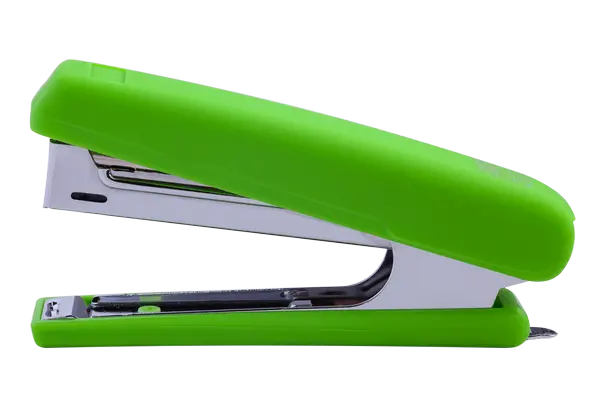 Степлер пластиковий RUBBER TOUCH до 12арк. (скоби №10), св-зелений
