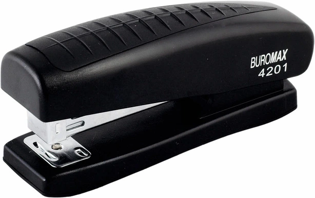 Степлер пластиковий Buromax № 24/6 - 26/6 до 20арк. чорний (BM.4201-01)