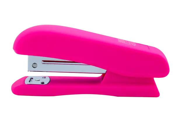 Степлер пластиковий Buromax RUBBER TOUCH № 24/6 - 26/6 до 20арк. рожевий (BM.4202-10)