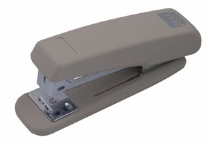 Степлер пластиковий RUBBER TOUCH до 20арк., (скоби №24; 26), сірий