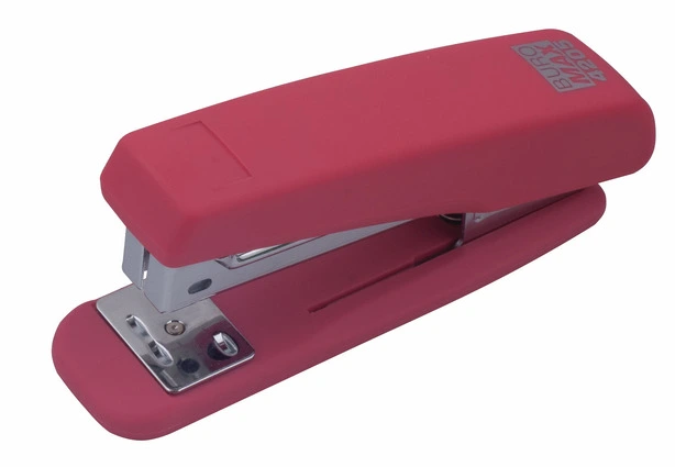Степлер пластиковий Buromax RUBBER TOUCH № 24/6 - 26/6 до 20арк. рожевий (BM.4205-10)
