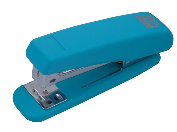 Степлер пластиковий Buromax RUBBER TOUCH № 24/6 - 26/6 до 20арк. блакитний (BM.4205-14)