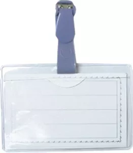 Бейдж горизонтальний з затиском Economix, PVC, розмір 95х58 мм