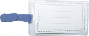 Бейдж вертикальний з затиском Economix 62х91мм PVC прозорий (E41405)