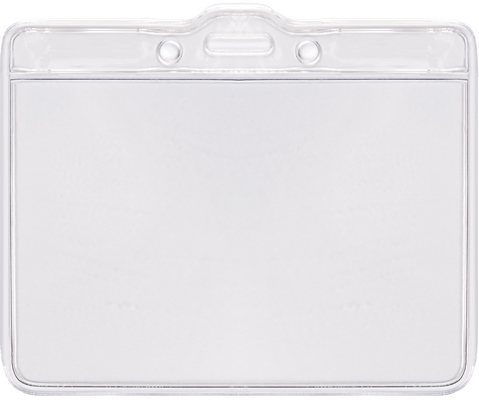 Бейдж горизонтальний Optima 100х75 мм PVC прозорий (O45600)