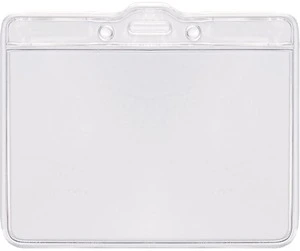Бейдж горизонтальний Optima 100х75 мм PVC прозорий (O45600)