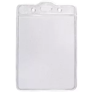 Бейдж вертикальний Optima 75х100мм PVC прозорий (O45601)