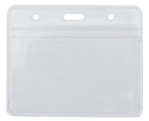 Бейдж горизонтальний Optima 108х70мм замок zip lock PVC прозорий (O45611)
