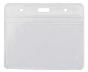 Бейдж горизонтальний Optima 108х70мм замок zip lock PVC прозорий (O45611)