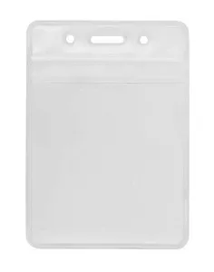 Бейдж вертикальний Optima 75х95мм замок zip lock PVC прозорий (O45612)