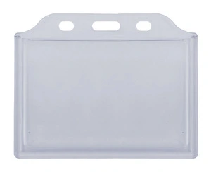 Бейдж горизонтальний Optima 105х74мм ABS+PVC прозорий (O45627)