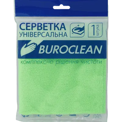 Серветка мікрофібра універсальна Buroclean 30х30 см (10200122)