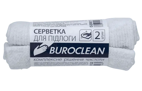Ганчірка для підлоги Buroclean 2 шт б/п 50х50 см  (10200152)
