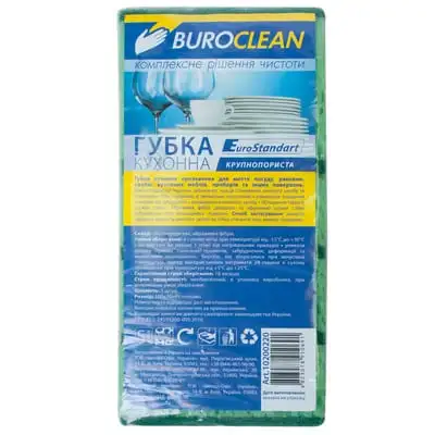 Губки кухонні великопористі Buroclean EuroStandart 100х70 мм 5 шт (10200220)