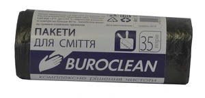 Пакети для сміття Buroclean 35 л 30 шт чорний (10200011)