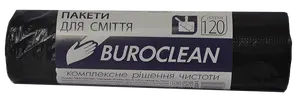 Пакети для сміття Buroclean 120 л 10 шт чорний (10200041)
