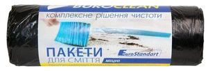 Пакети для сміття Buroclean EuroStandart 160 л 10 шт міцний чорний (10200052)