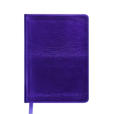 Щоденник недатований METALLIC, A6, 288 стор., фіолетовий