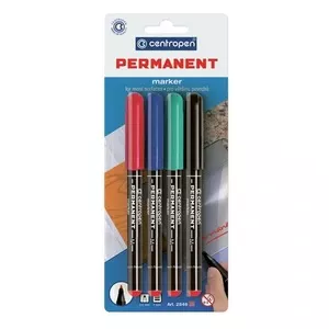 Маркер перманентний Centropen Permanent асорті 1 мм круглий (2846/4/BL)