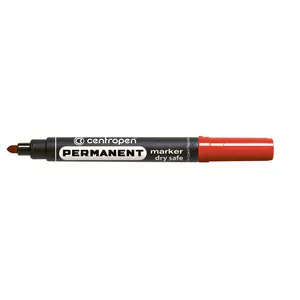 Маркер перманентний Centropen Permanent Dry Safe червоний 2.5 мм круглий (8510/02)