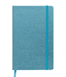 Блокнот INGOT 125x195мм 80арк. клітинка тверда палітурка штучна шкіра блакитний (BM.29912103-14)
