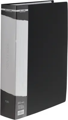 Папка з 100 файлами Buromax чорний А4 файл 30 мкм. (BM.3633-01)