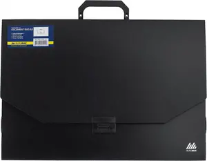 Портфель Buromax PROFESSIONAL на 1 відділення А3 пластиковий із застібкою колір чорний (BM.3725-01)
