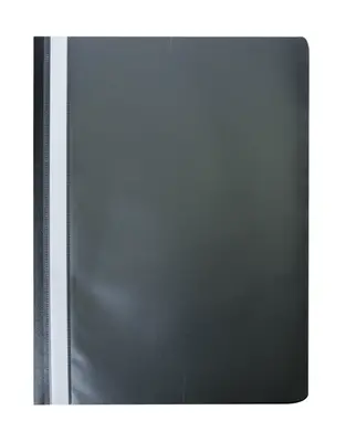 Швидкозшивач пластиковий А4(120х180 мкм) PP чорний *